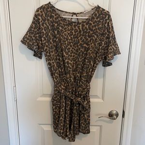 Cheetah print romper